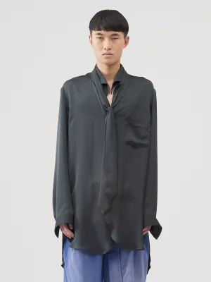 Satin Bow Collar Shirts