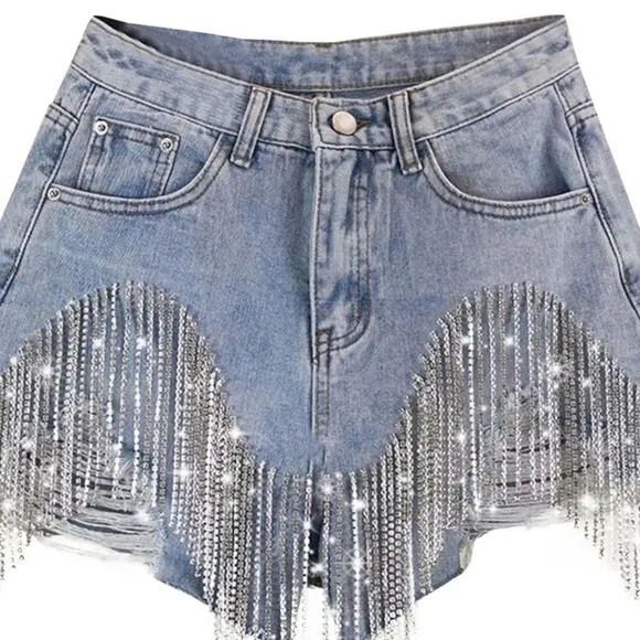 Savanna Jane rhinestone distressed shorts 1x