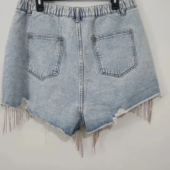 Savanna Jane rhinestone distressed shorts 1x