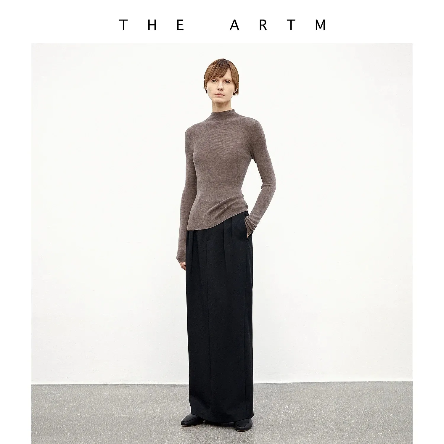 Seamless High-Neck Sweater