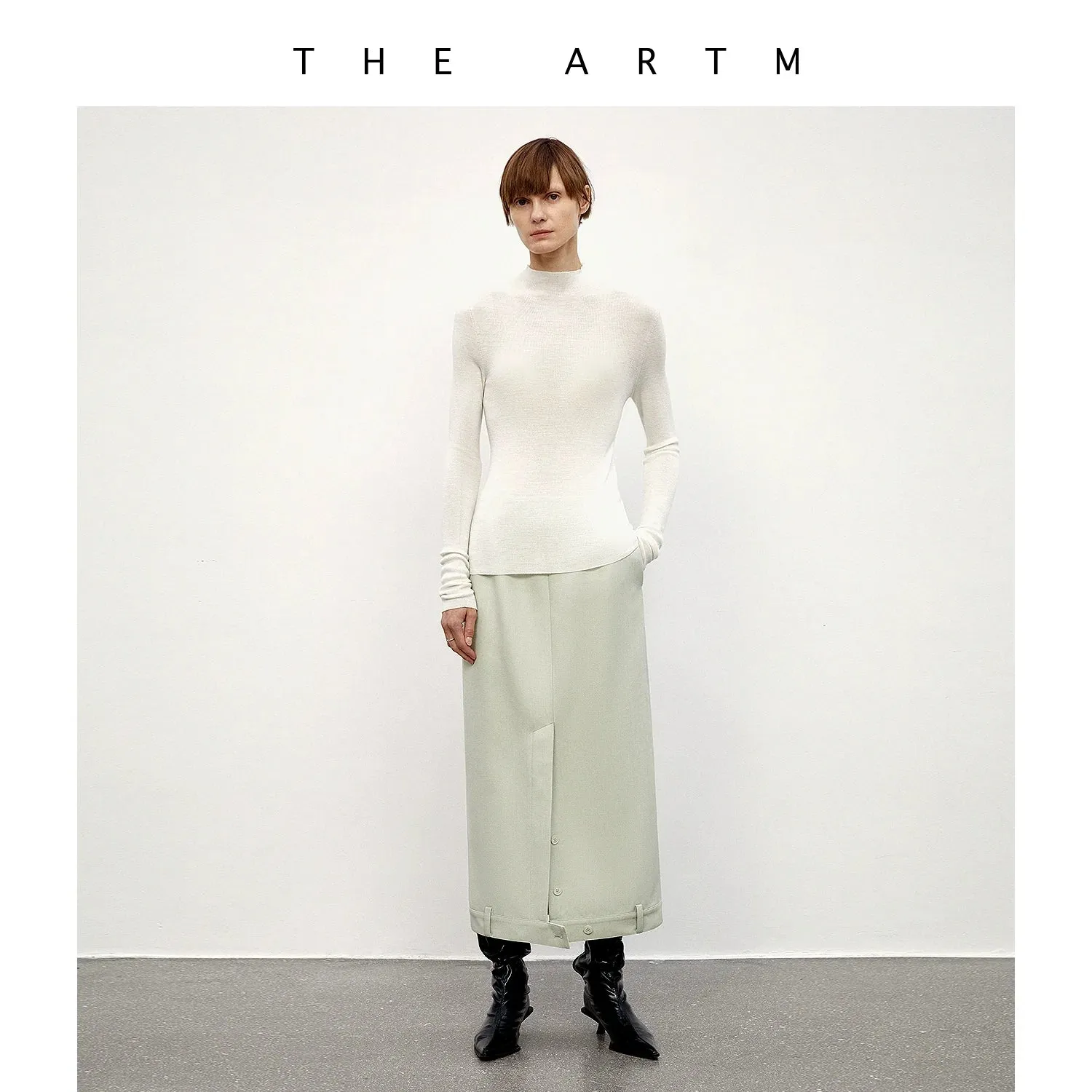 Seamless High-Neck Sweater