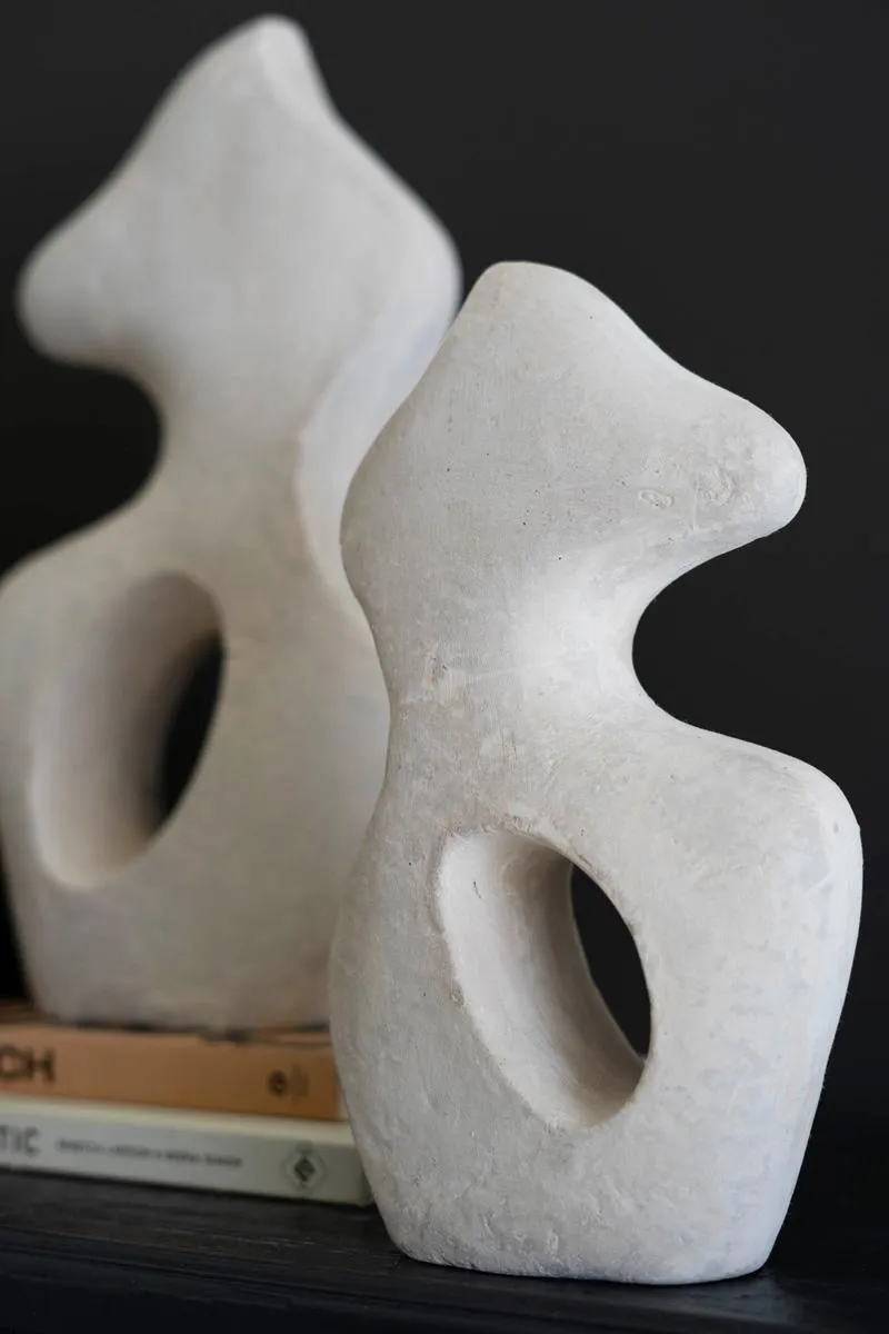 Set of 2 Paper Mache Sculptures