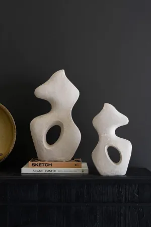 Set of 2 Paper Mache Sculptures