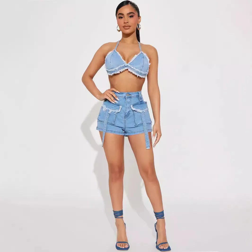 Sexy Frayed Denim Shorts