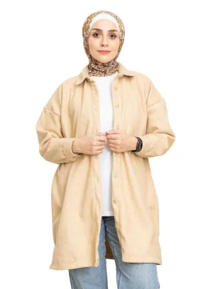 Sh-Beige Feather Shirt