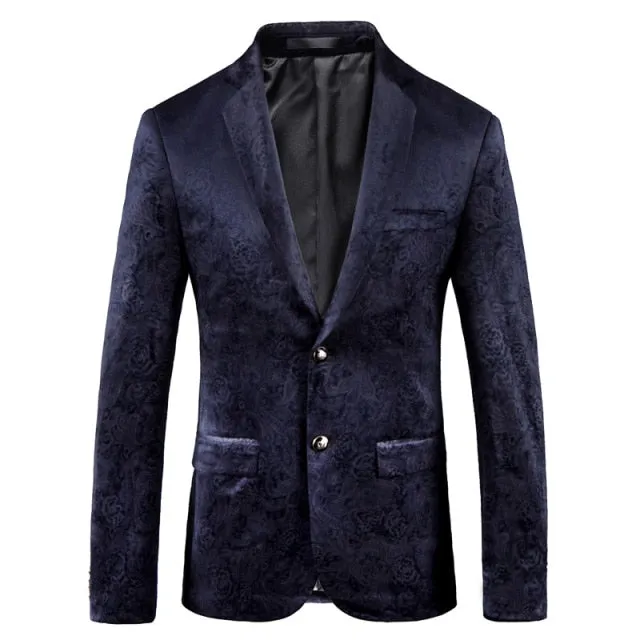 Shawl Lapel Black Jacquard Dinner Jackets Party Groom Wear Men Slim Wedding Suits For Men Prom Tuxedo Blazer