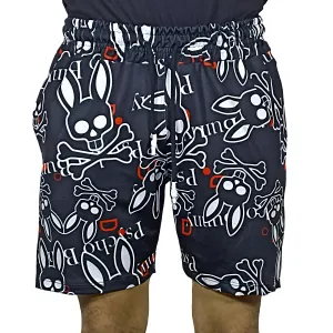 Short De Verano Estampado Para Hombre - Negro