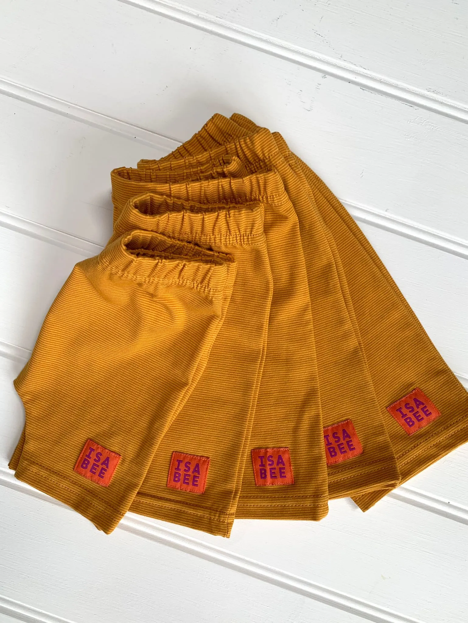 Shorts -  Fine Stripe Yellow