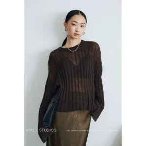 Silk Mohair Knit Sweater