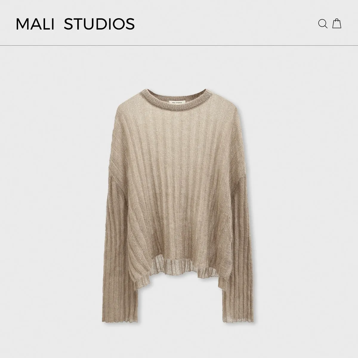 Silk Mohair Knit Sweater