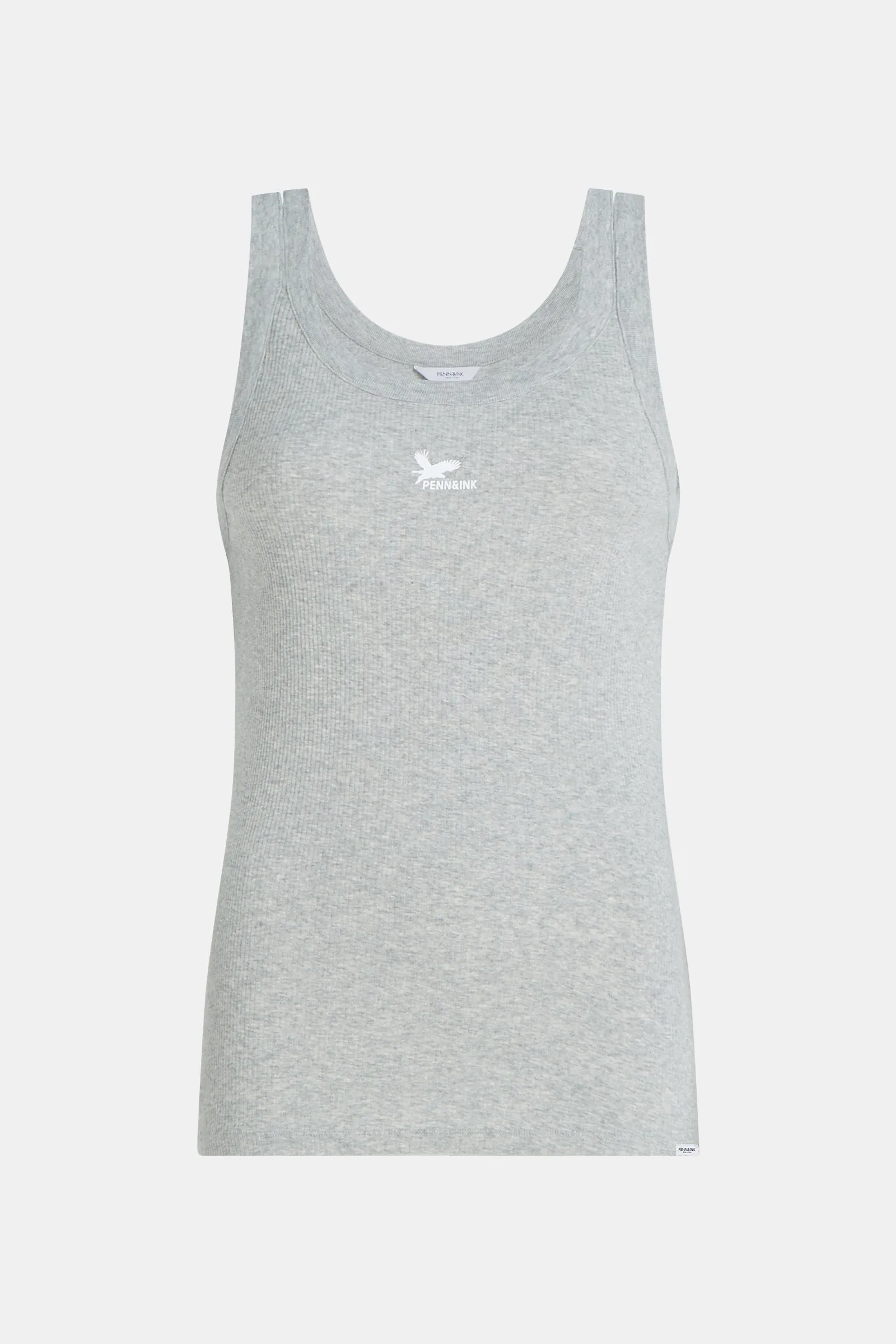 SINGLET PRINT (S25F1419) GREY MELANGE - WHITE