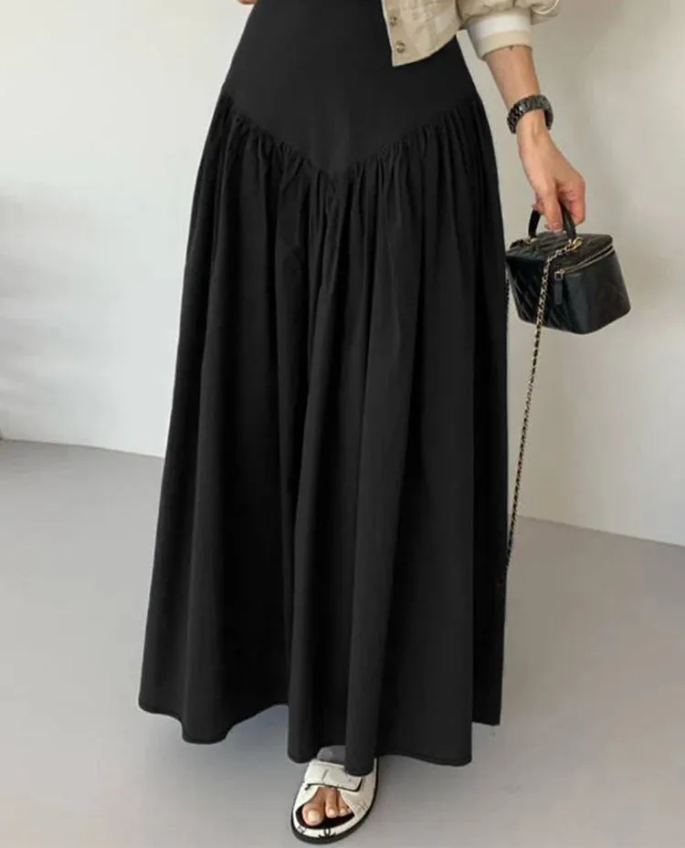 Skirts Solid Color Trendy Streetwear