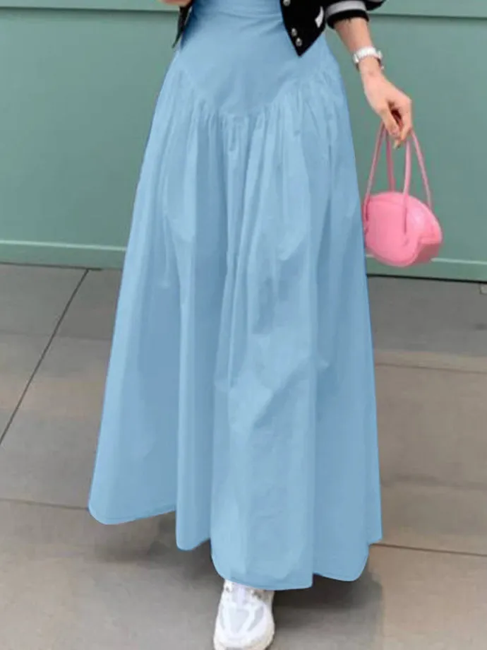 Skirts Solid Color Trendy Streetwear