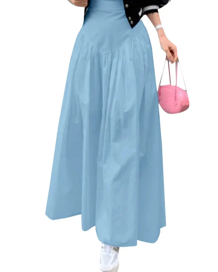 Skirts Solid Color Trendy Streetwear