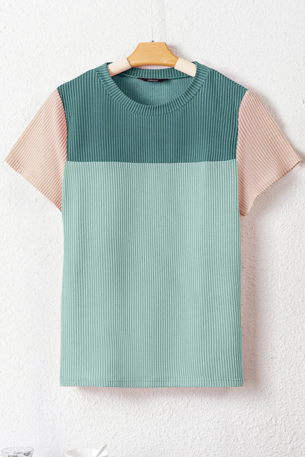 Skobeloff Rib Textured Colorblock T Shirt
