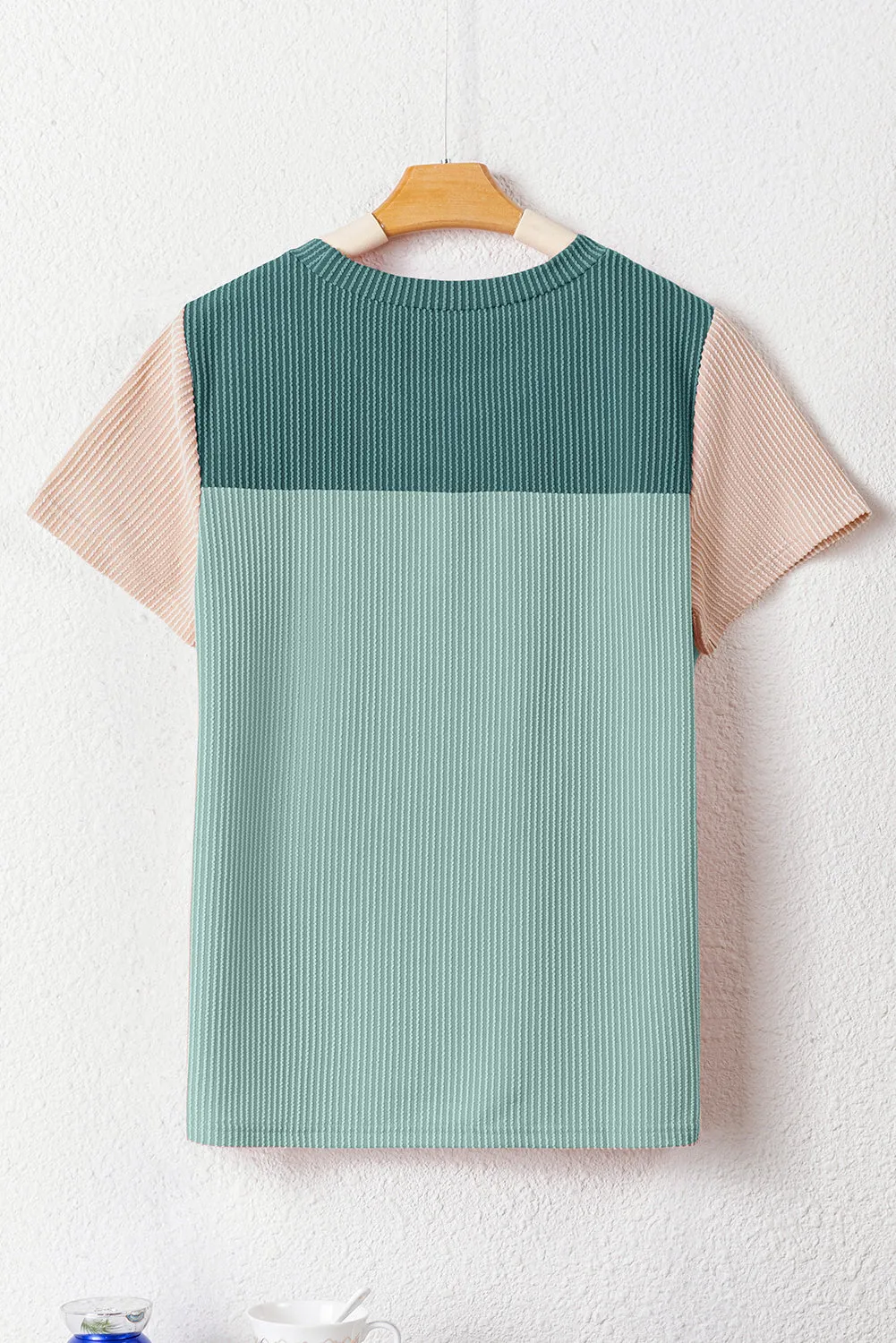 Skobeloff Rib Textured Colorblock T Shirt
