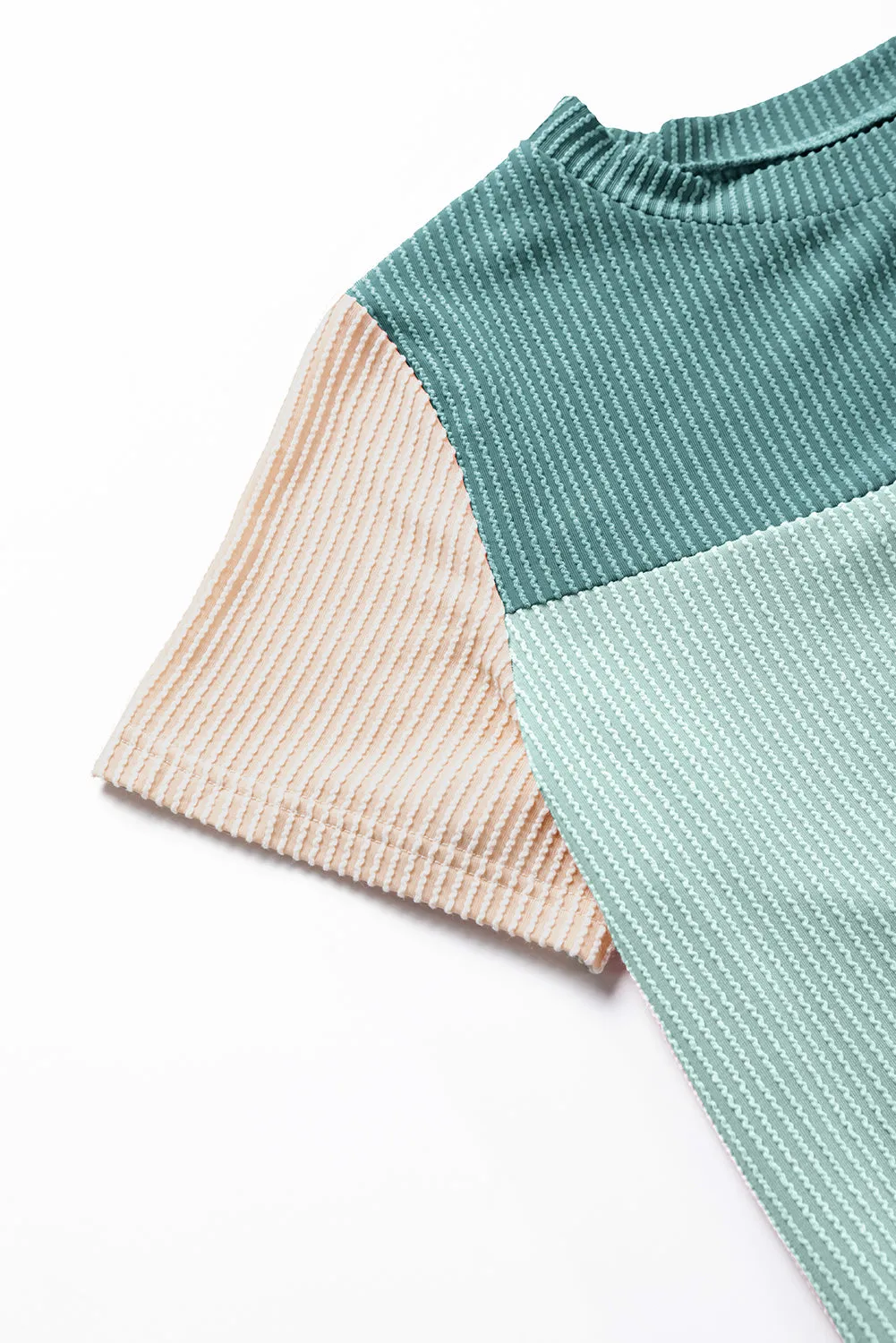 Skobeloff Rib Textured Colorblock T Shirt