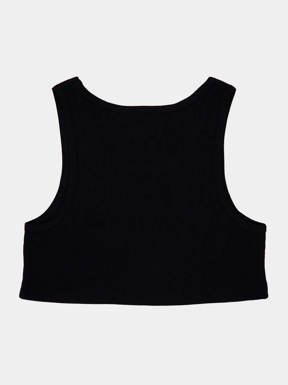 Sleeveless Cropped Cotton Top