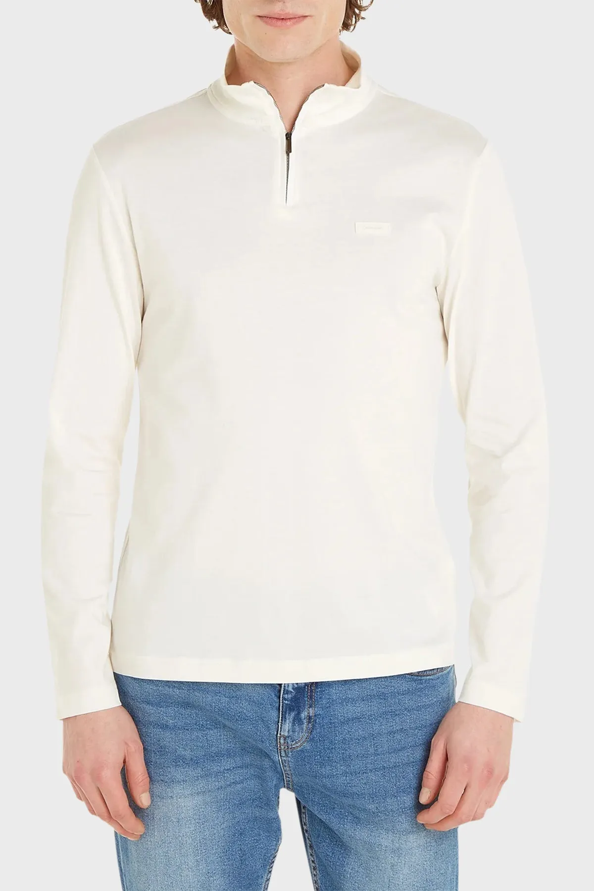 Smooth Cotton Ls Zip Up