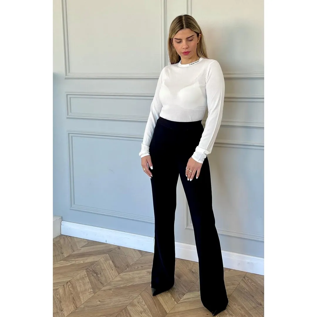 Smooth Yarn Sweater Ls Top