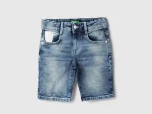 Solid Regular Fit Denim Shorts