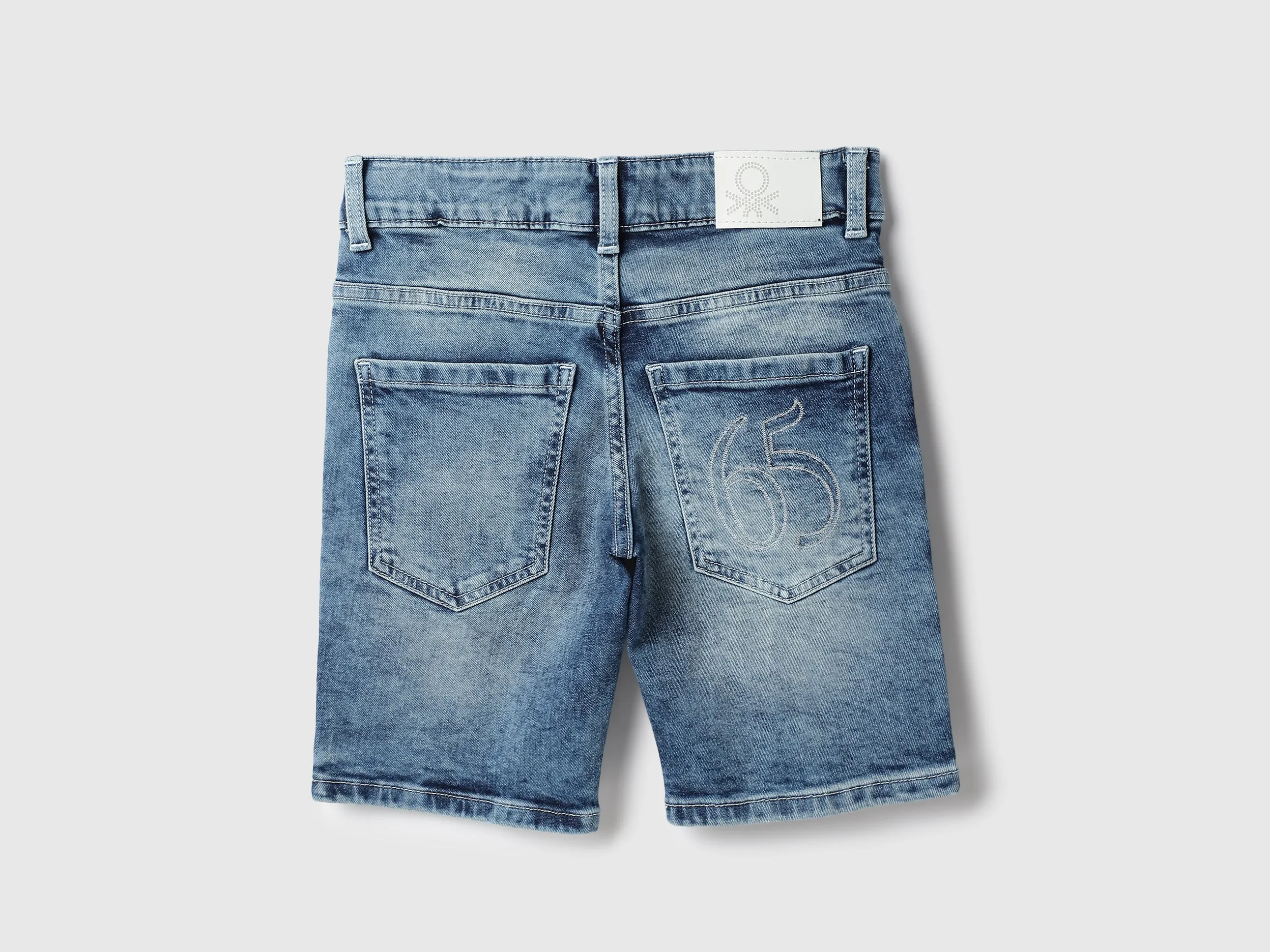 Solid Regular Fit Denim Shorts