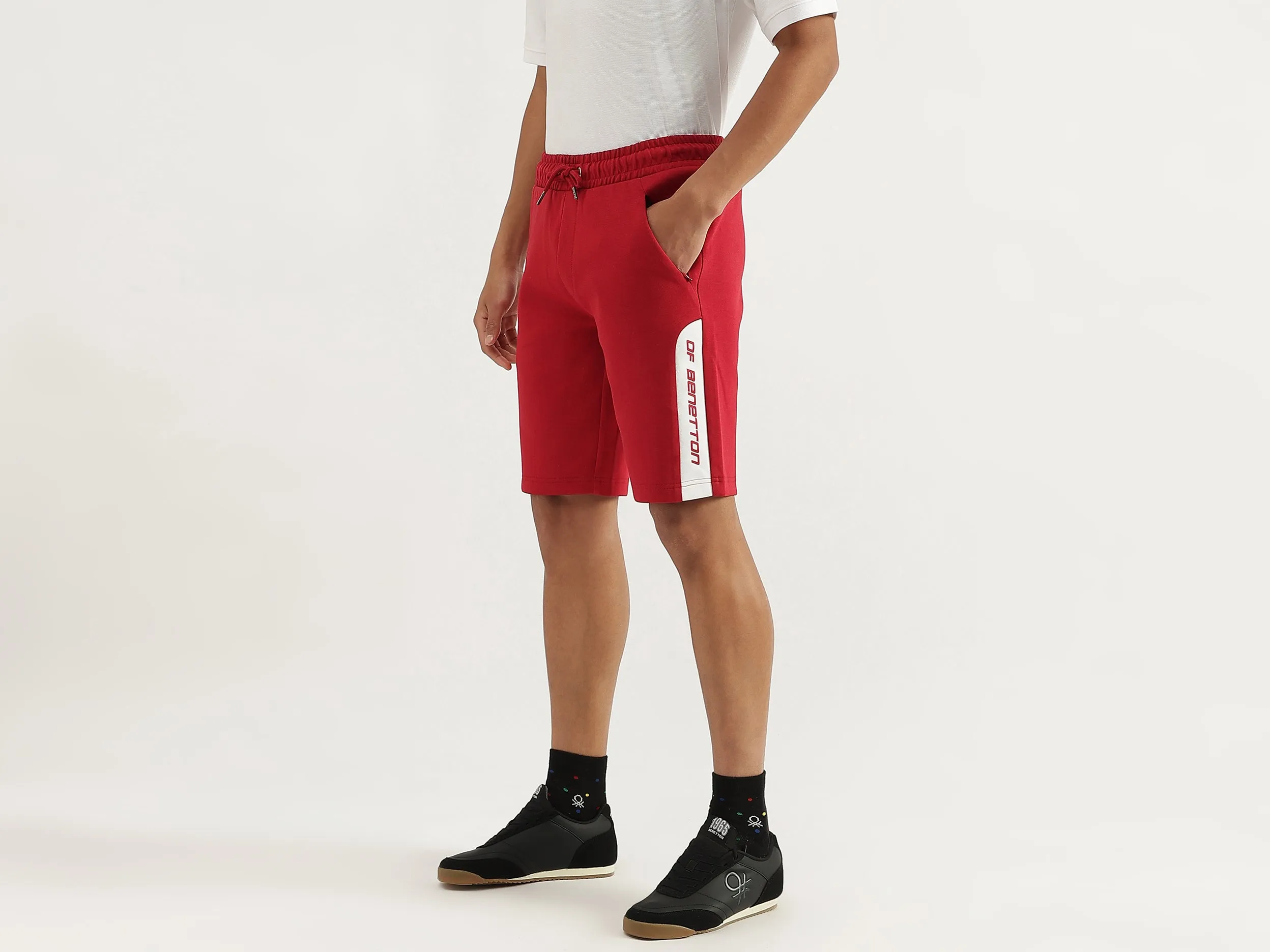 Solid Regular Fit Sports Shorts