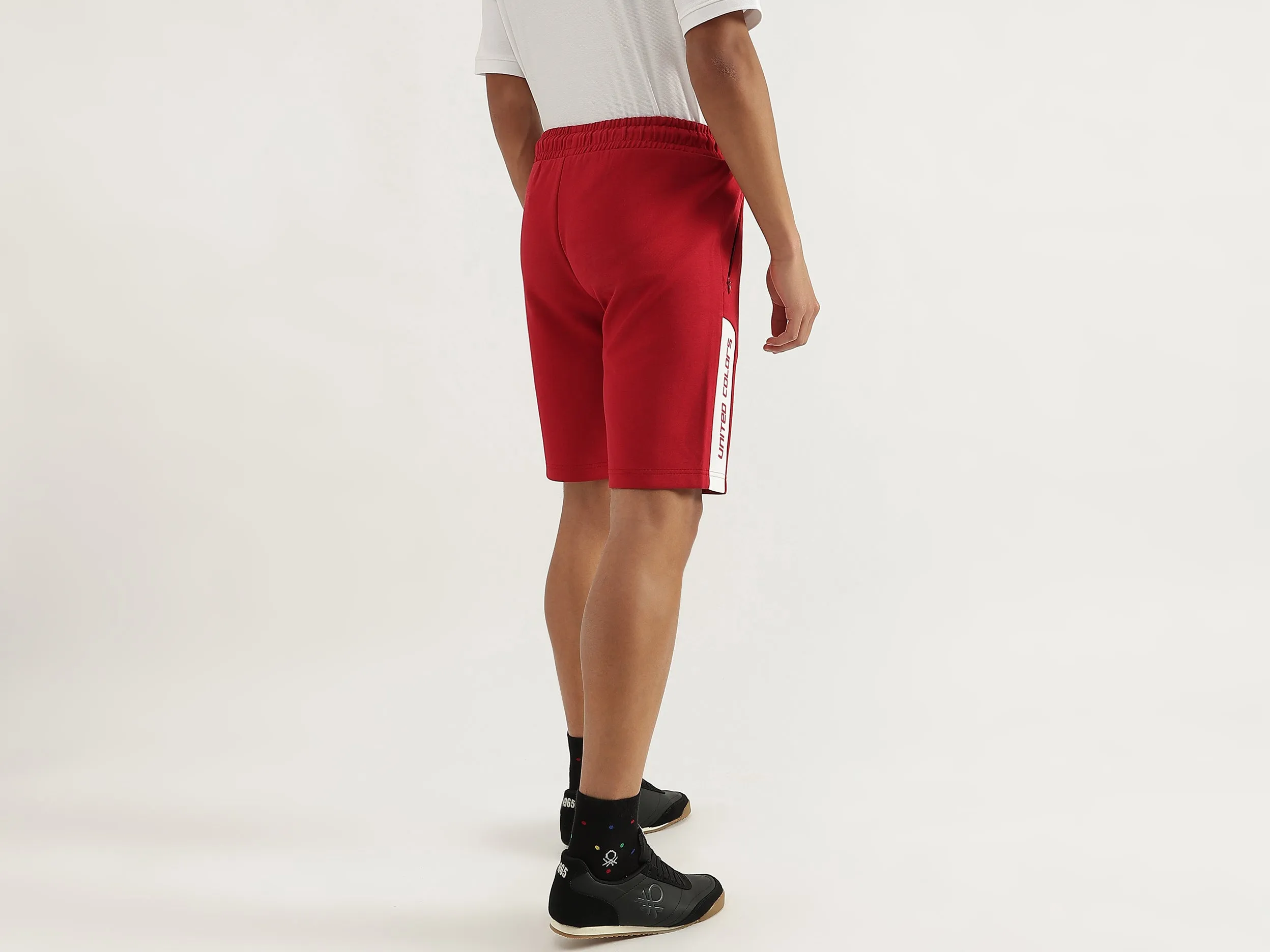 Solid Regular Fit Sports Shorts