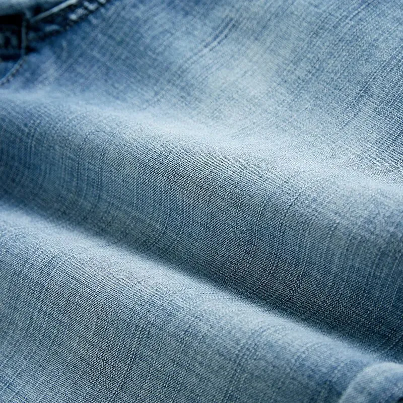 Sommer-Shorts Herren Denim Jeans Dunkelblau Slim Fit