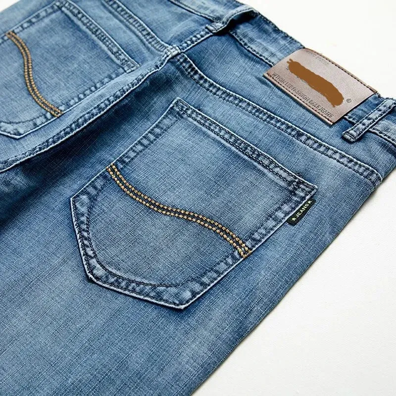 Sommer-Shorts Herren Denim Jeans Dunkelblau Slim Fit