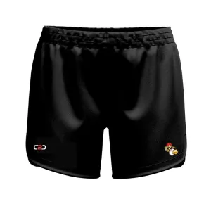 Spartans Black Ladies Curved SlimFit HP Hem Pro Shorts Black