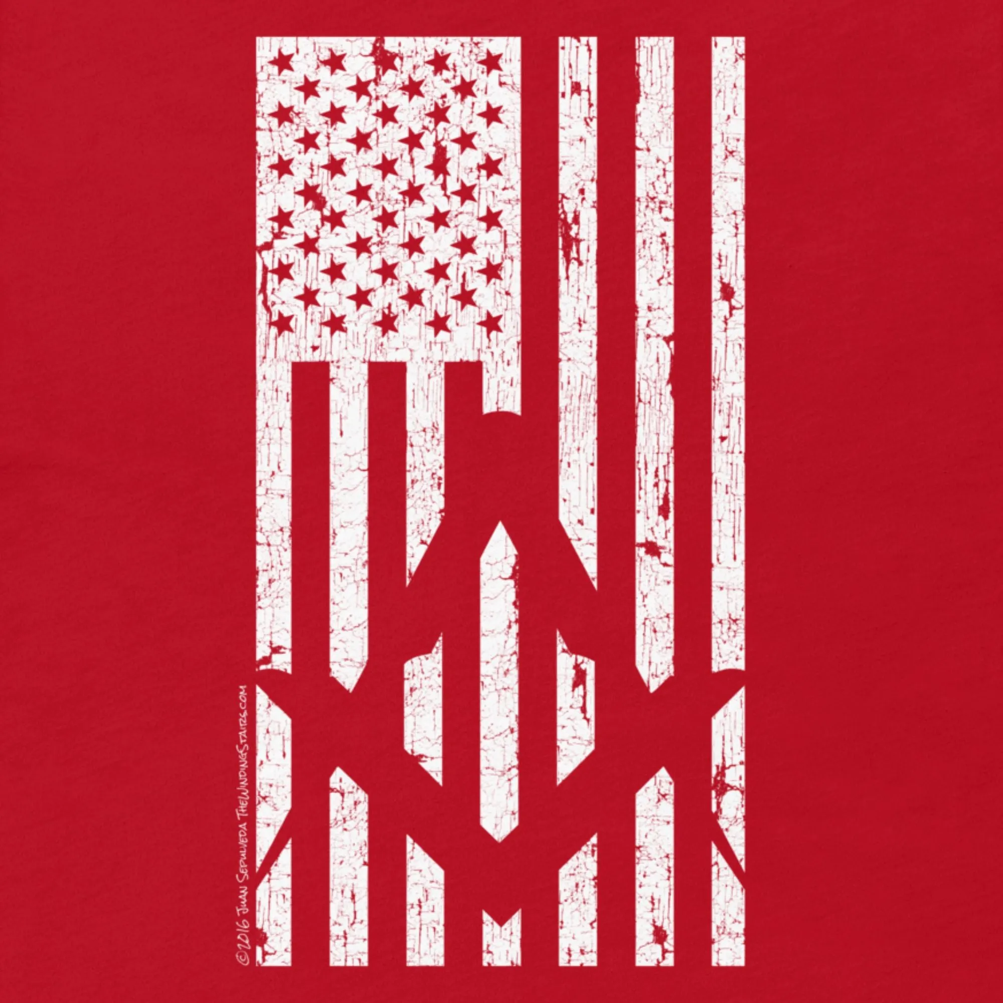 Square and Compass with Flag T-Shirt