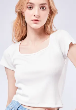 Square Neck Rib Top