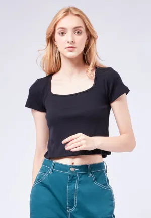 Square Neck Rib Top