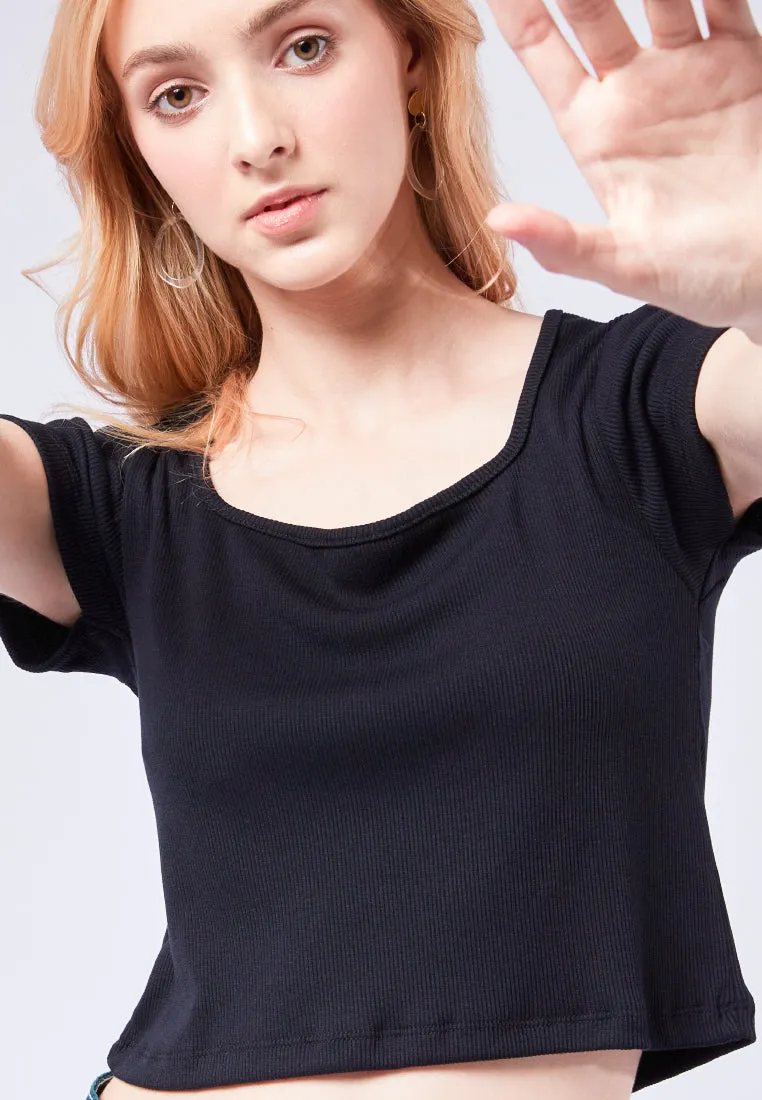 Square Neck Rib Top