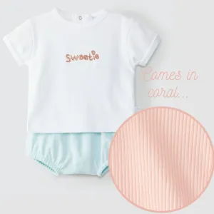 SS24 Laranjinha Baby Coral 'Sweetie' Set
