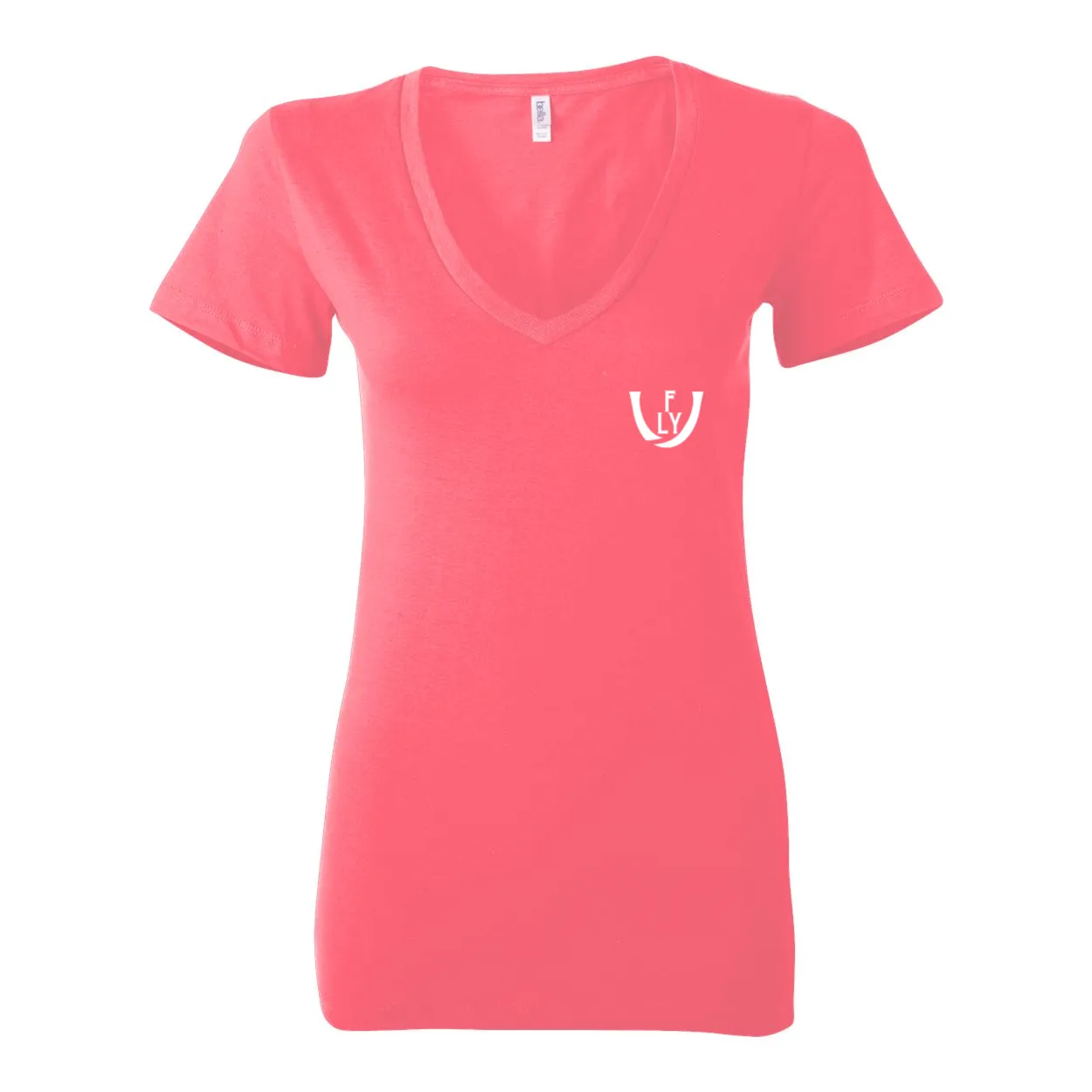 Statement Deep V-Neck Jersey Tee