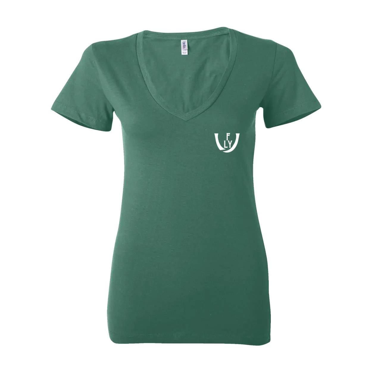 Statement Deep V-Neck Jersey Tee