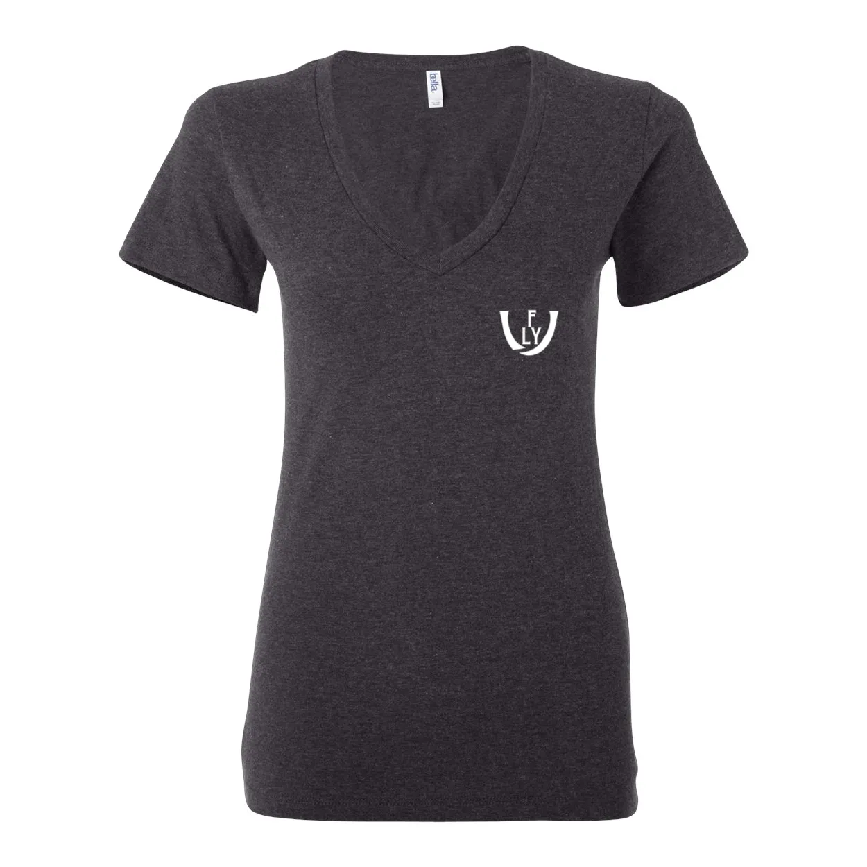 Statement Deep V-Neck Jersey Tee