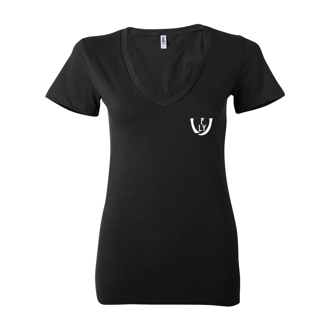 Statement Deep V-Neck Jersey Tee