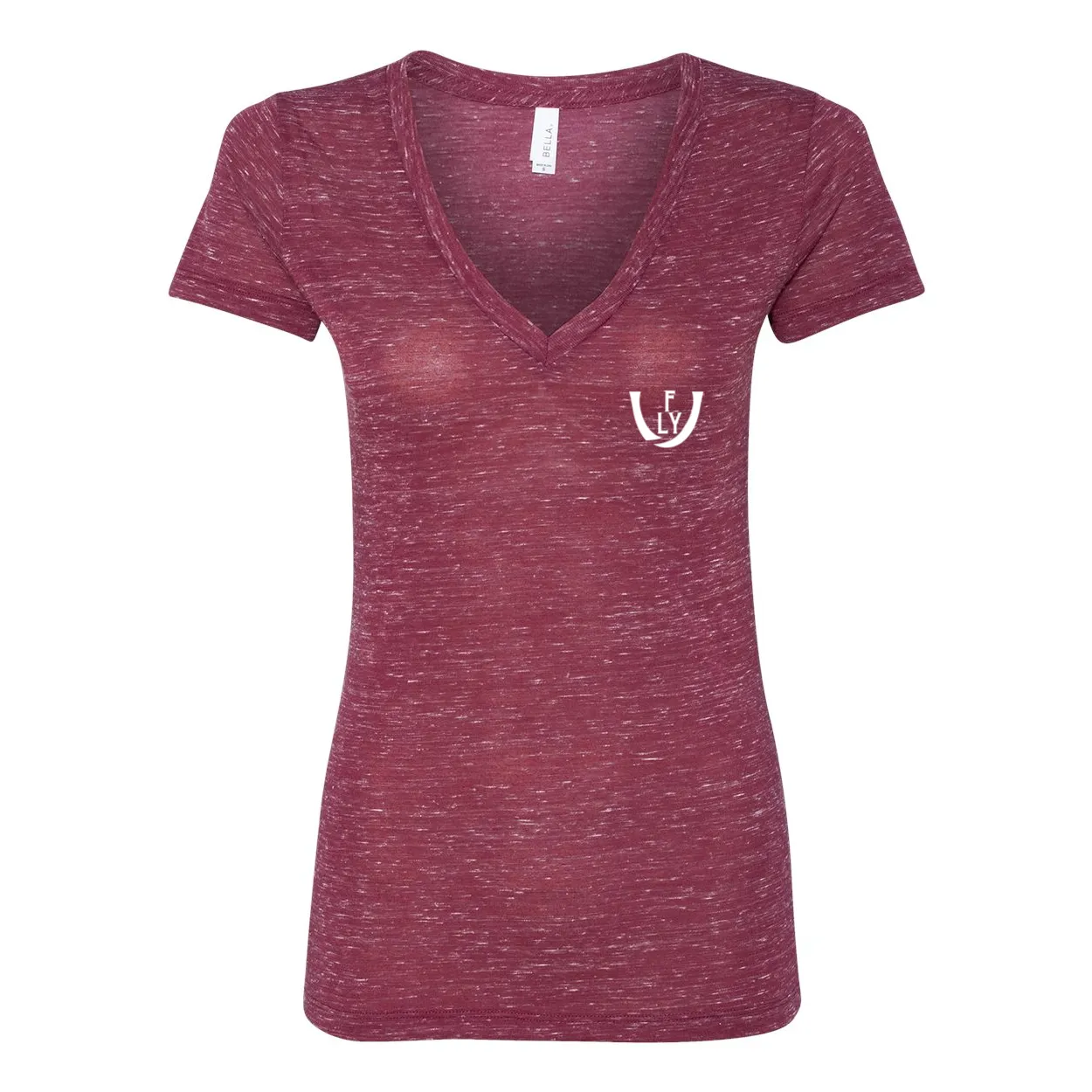 Statement Deep V-Neck Jersey Tee