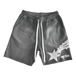 STORM GREY ACID WASH SHORTS