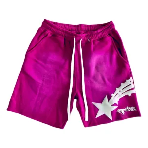 STORM PINK ACID WASH SHORTS