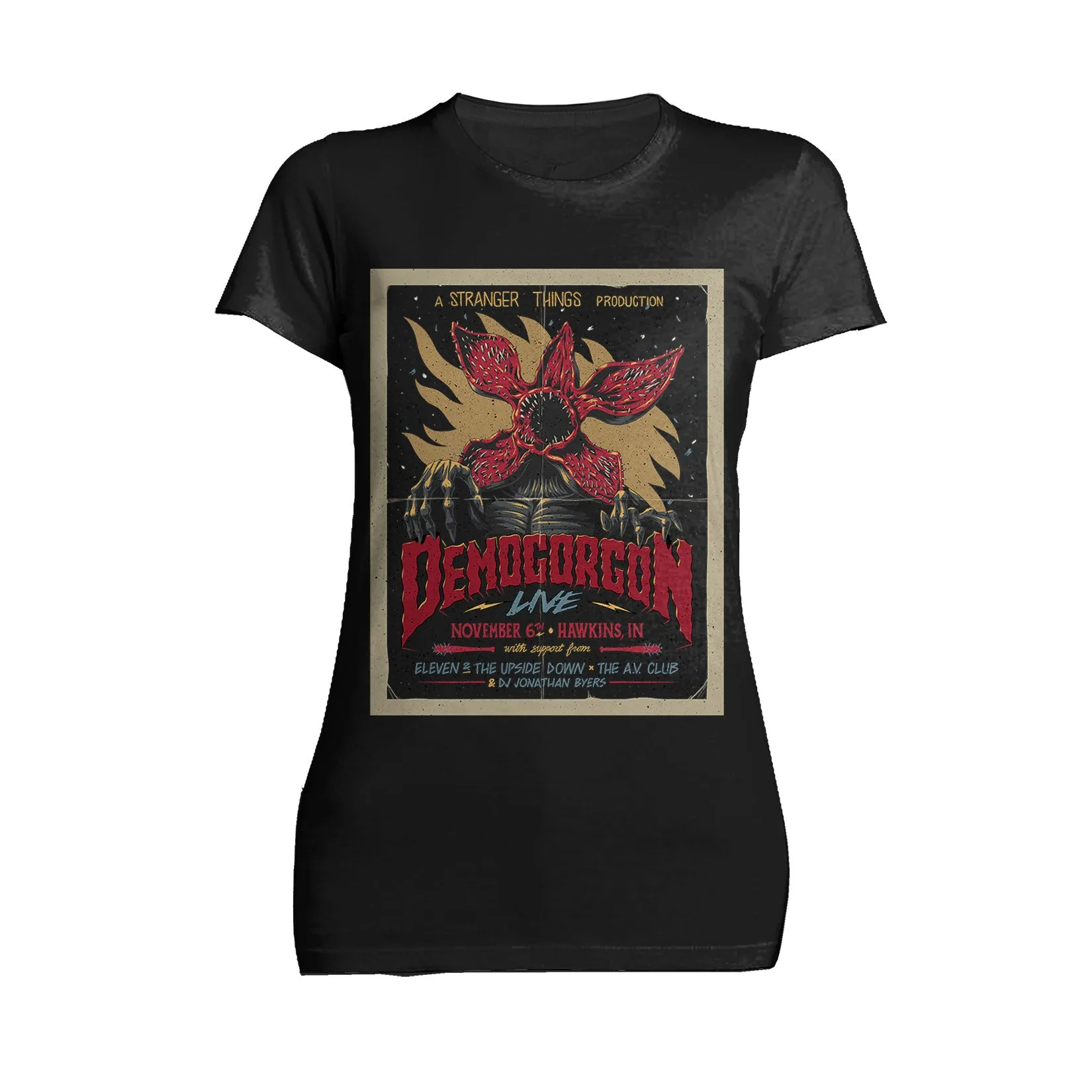Stranger Things Poster Promo Demogorgon Live Women's T-Shirt