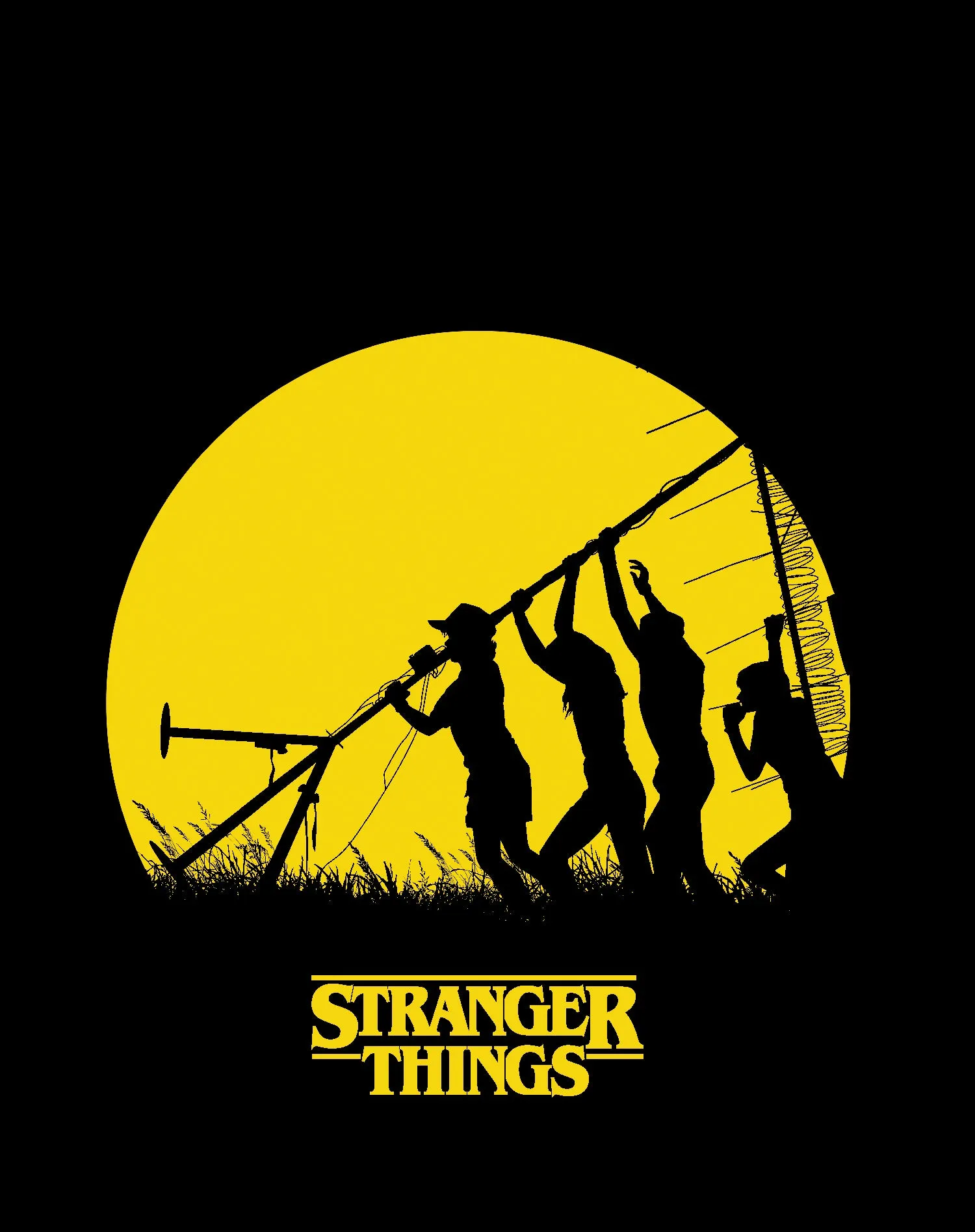 Stranger Things Stencil The Party Aerial Official Women's T-Shirt