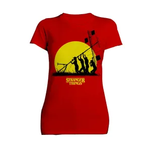 Stranger Things Stencil The Party Aerial Official Women's T-Shirt