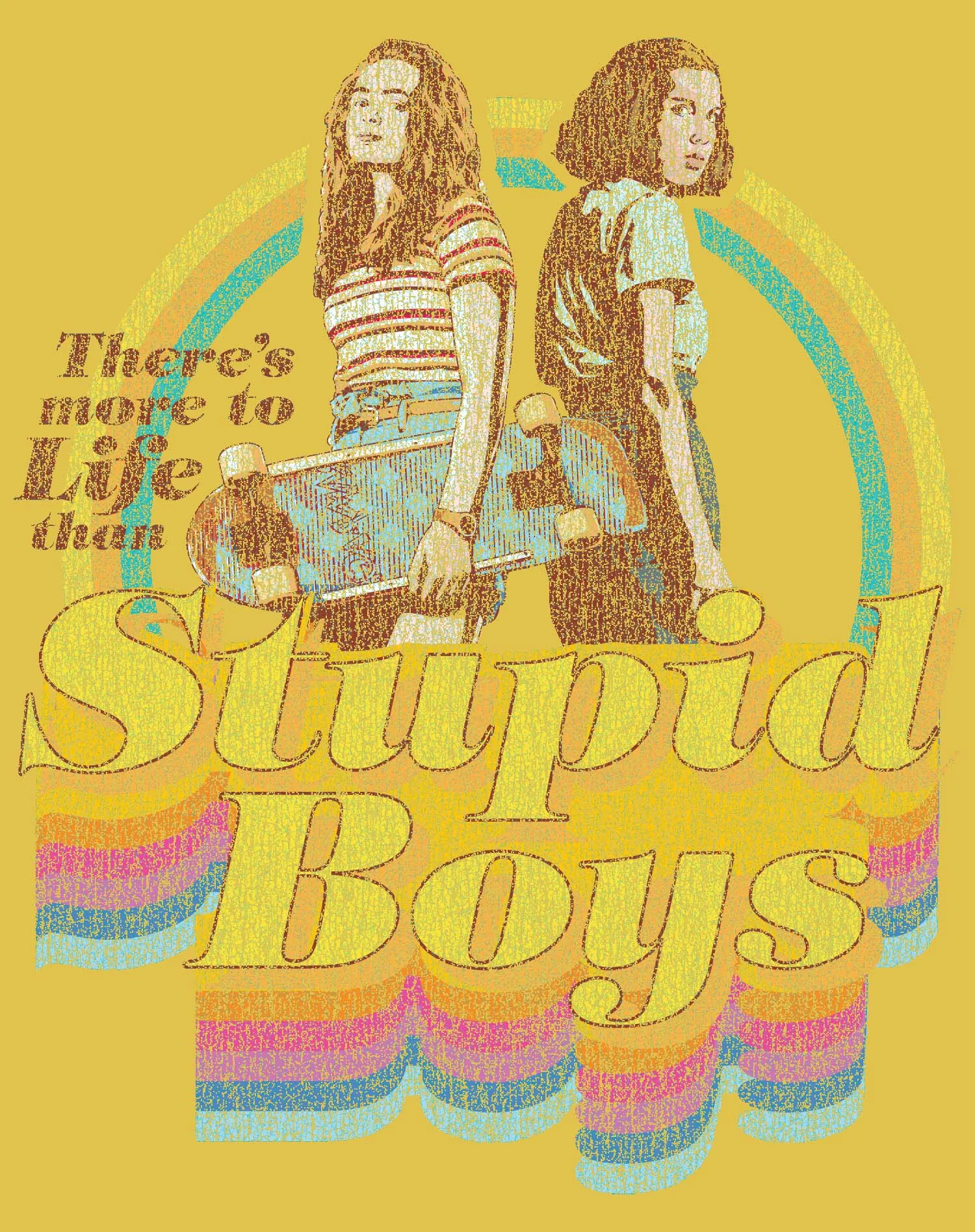Stranger Things Vintage Eleven Max Pose Besties Stupid Boys Official Women's T-Shirt