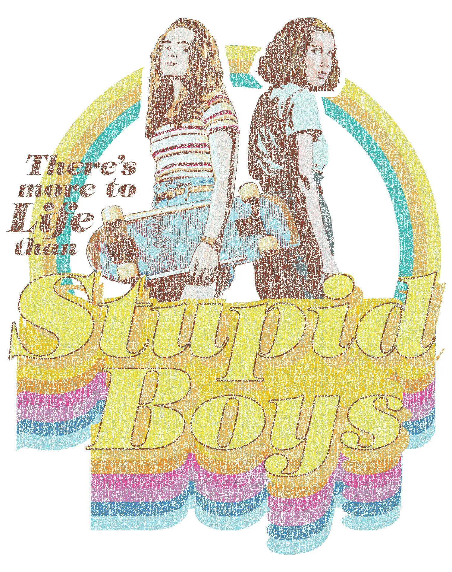 Stranger Things Vintage Eleven Max Pose Besties Stupid Boys Official Women's T-Shirt