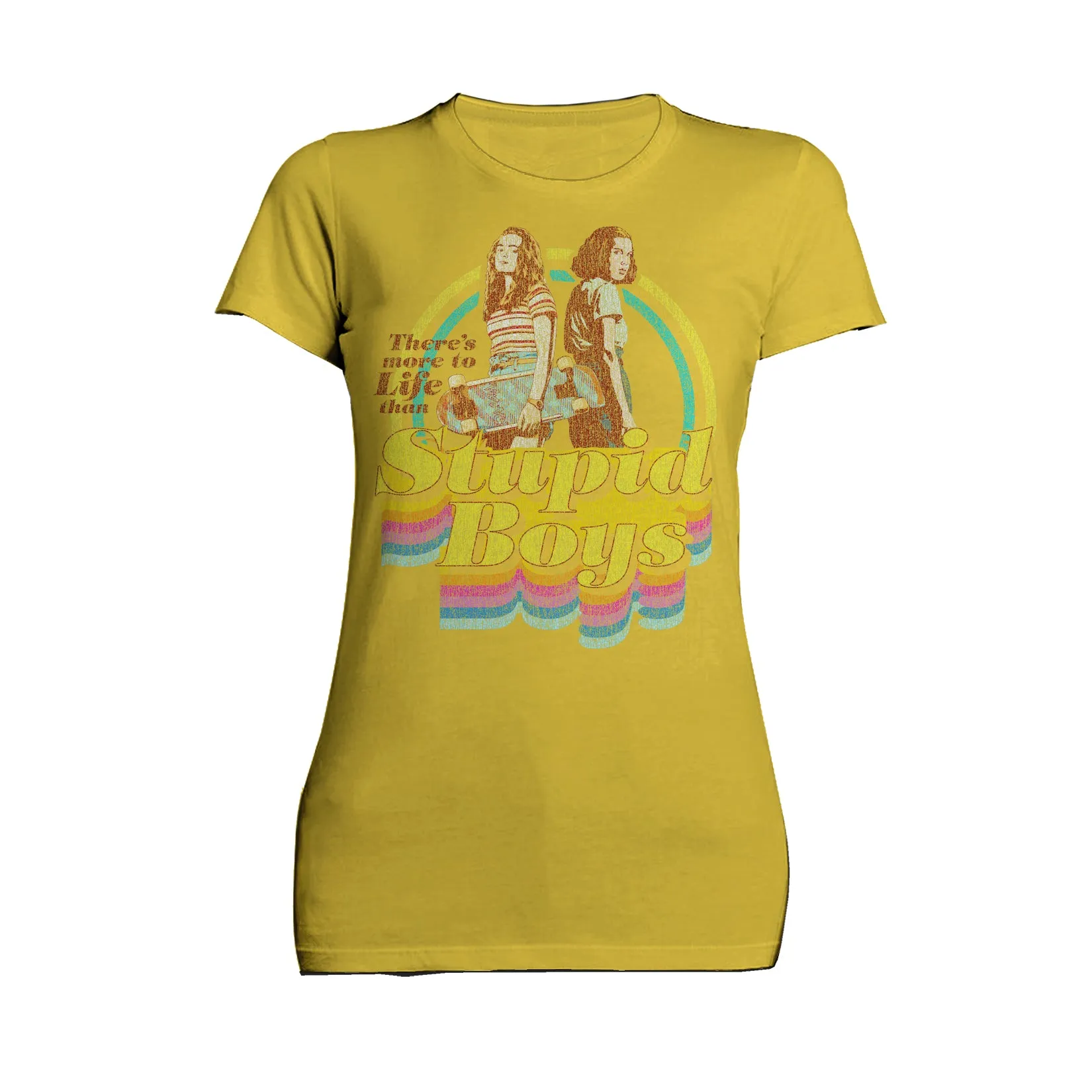 Stranger Things Vintage Eleven Max Pose Besties Stupid Boys Official Women's T-Shirt