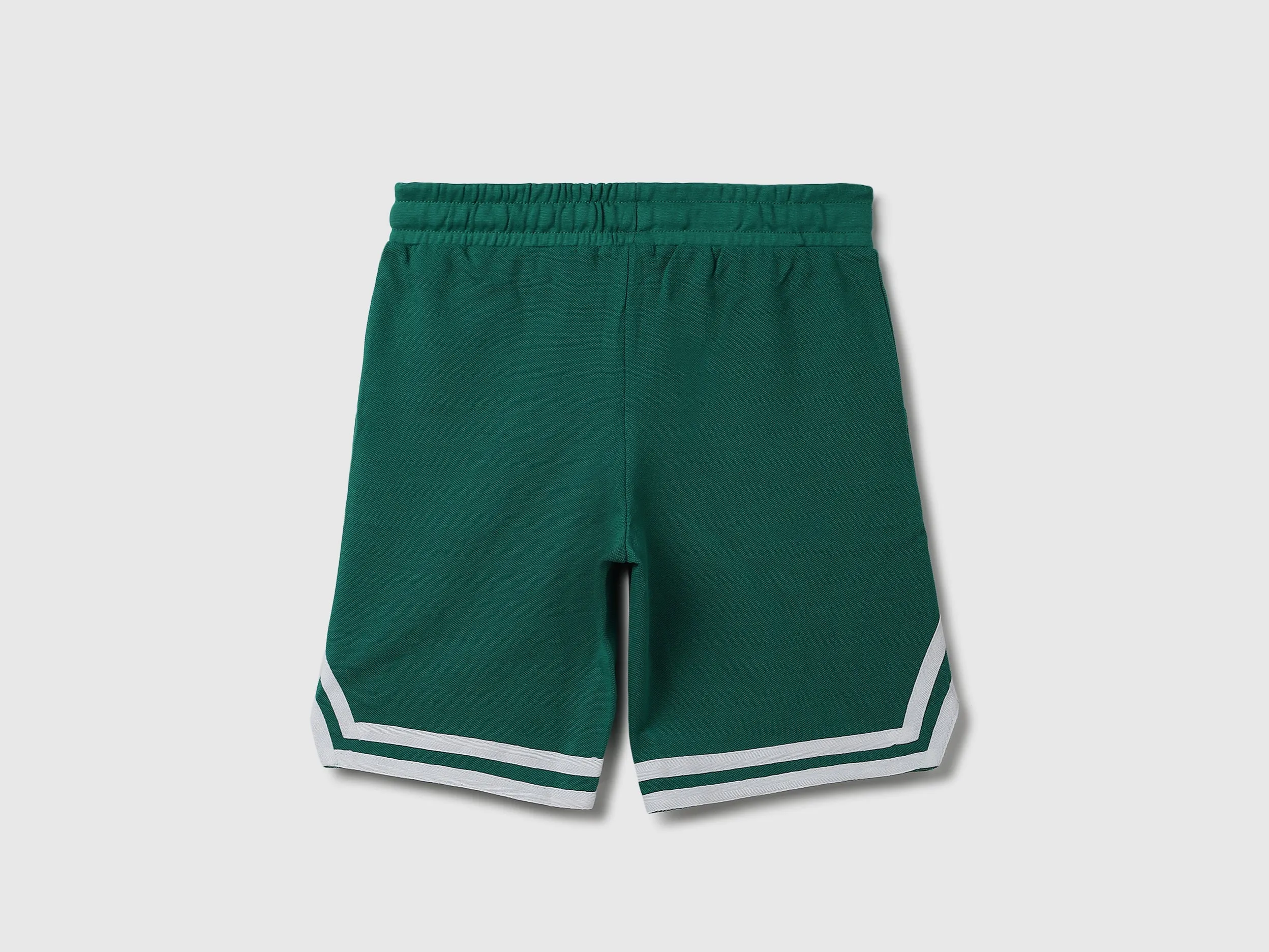 Striped & Branded Regular Fit Shorts